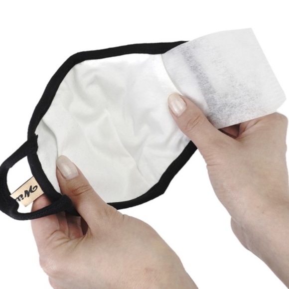 New! Filter Pocket! Mocha Cotton Lined Face Mask - Picture 3 of 7